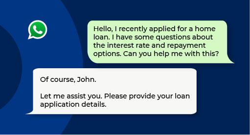 Customer Loan assistance on WhatsApp